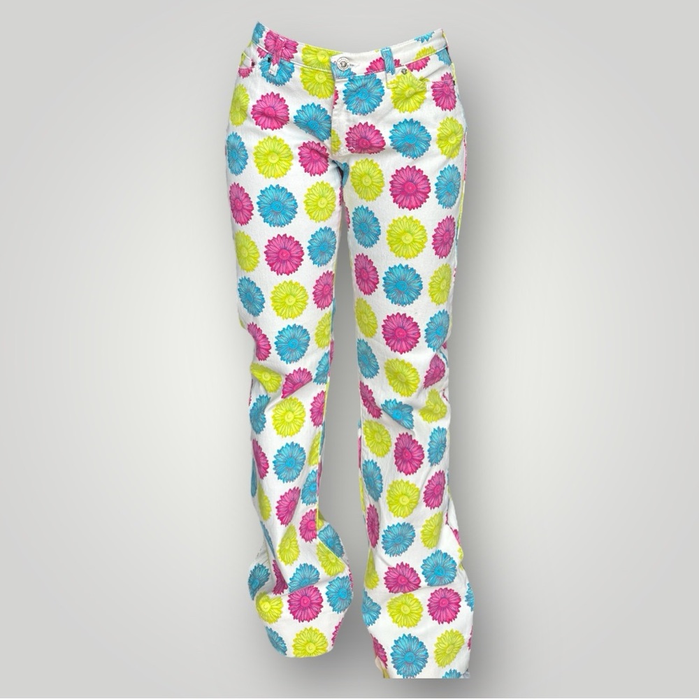 Versace Jeans Neon Floral Printed Pants 🌸